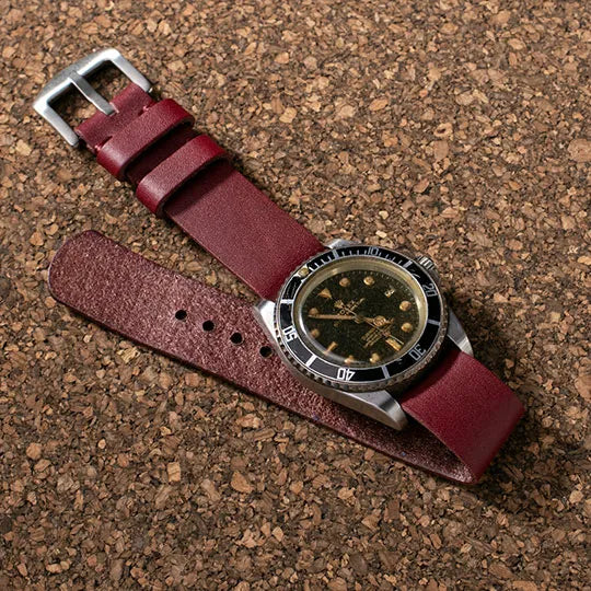 leather nato strap with rolex watch