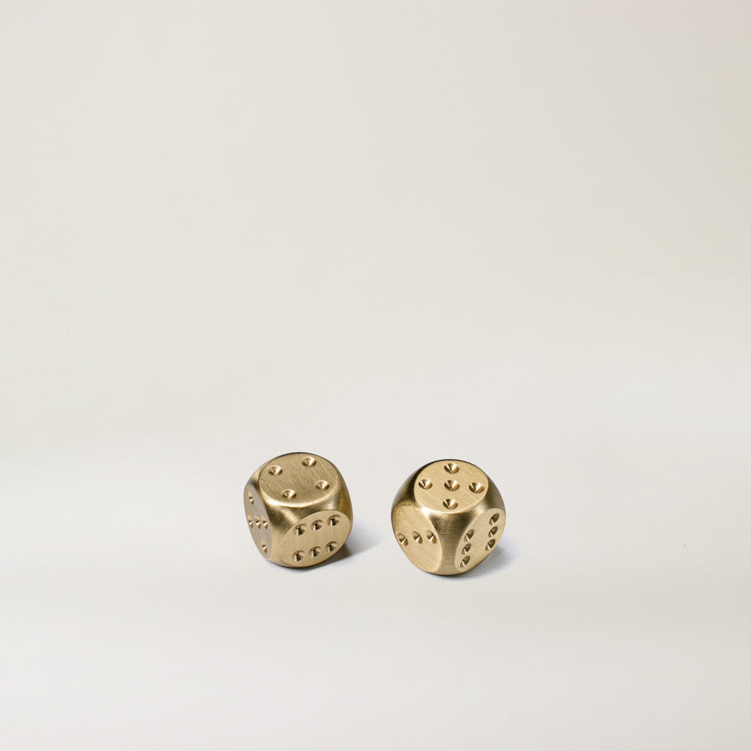 Brass Dice 16 mm 2 pcs.