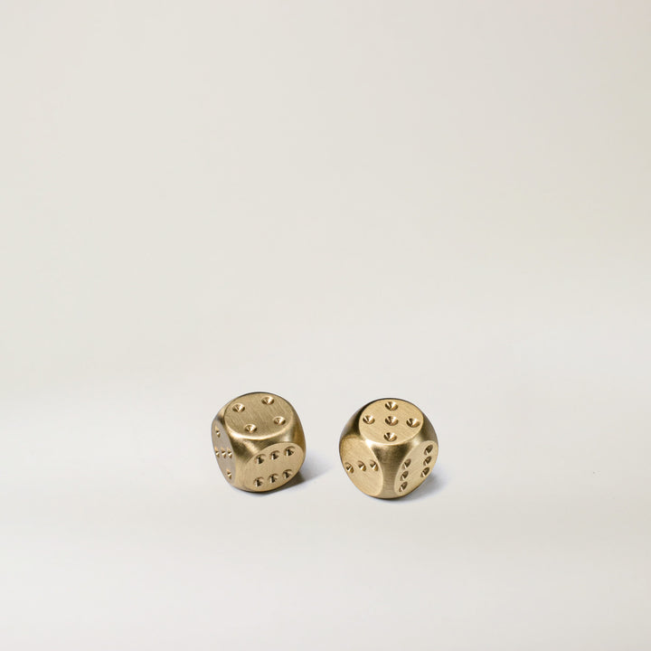 Brass Dice 16 mm 2 pcs.