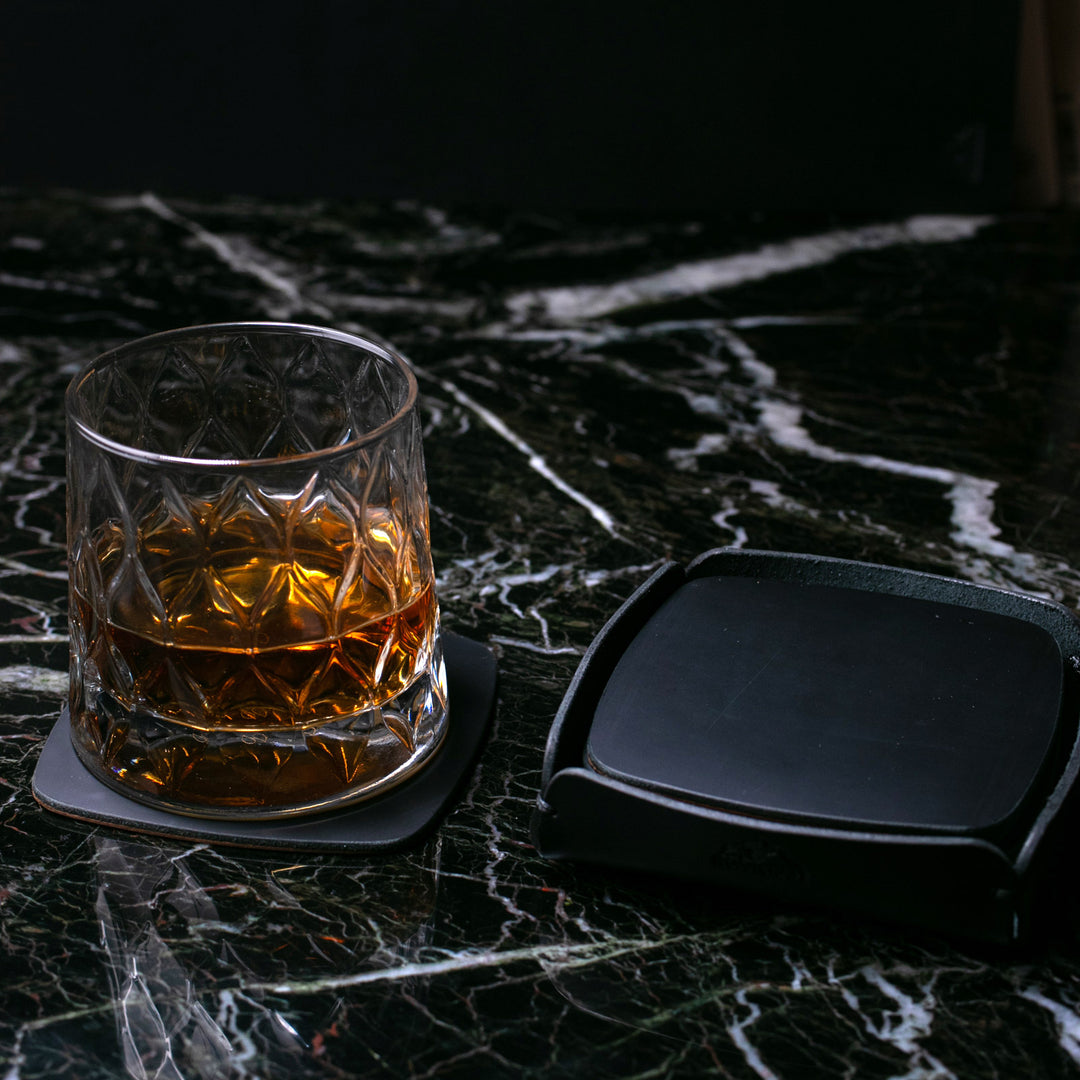 Leather Coaster Set of 5