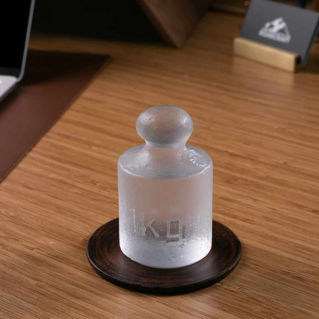 Glass Scale Weight Sculpture