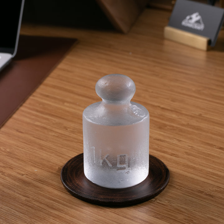 Glass Scale Weight Sculpture