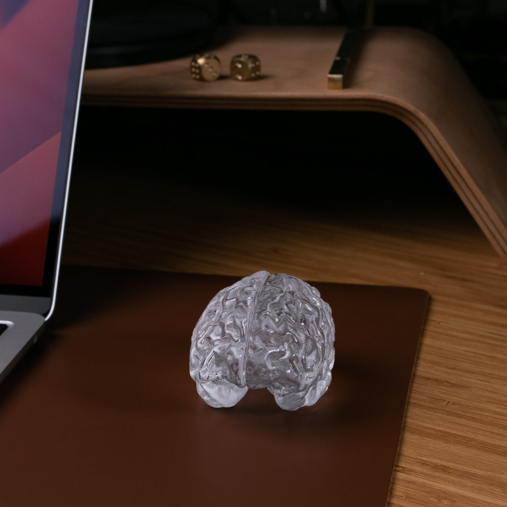 Glass Brain Sculpture