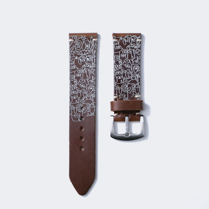 Faces - Leather Watch Strap - Antique Brown Default Title 