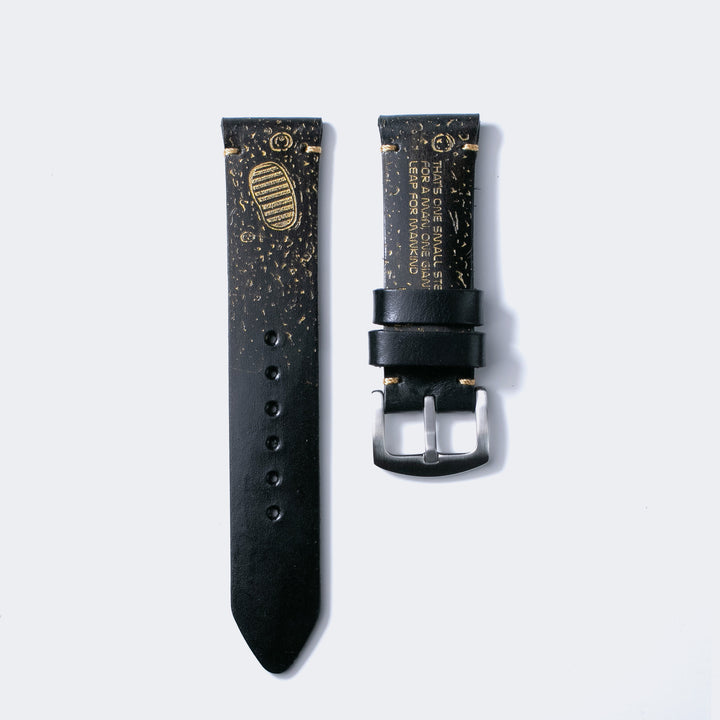 Gold Moon - Leather Watch Strap - Black Default Title 