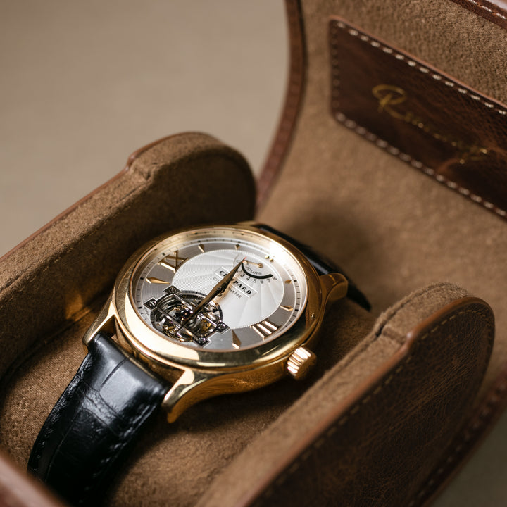 Watch Case - 1 Watch Tobacco Leather Roll