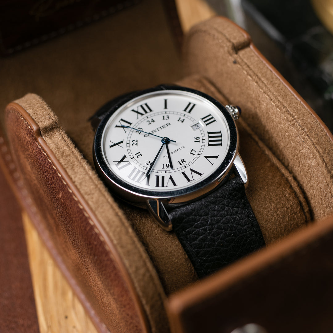 Watch Case - 1 Watch Tobacco Leather Roll