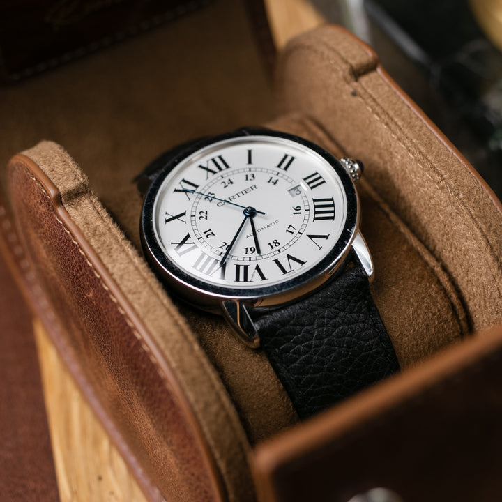 Watch Case - 1 Watch Tobacco Leather Roll