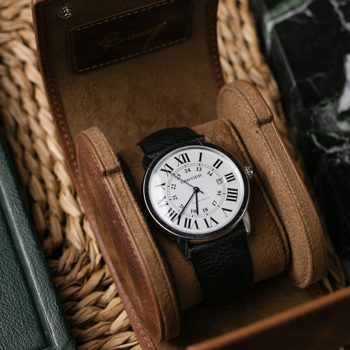 Watch Case - 1 Watch Tobacco Leather Roll