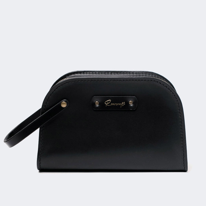 Leather Clutch - Mens Daily Handbag Black 