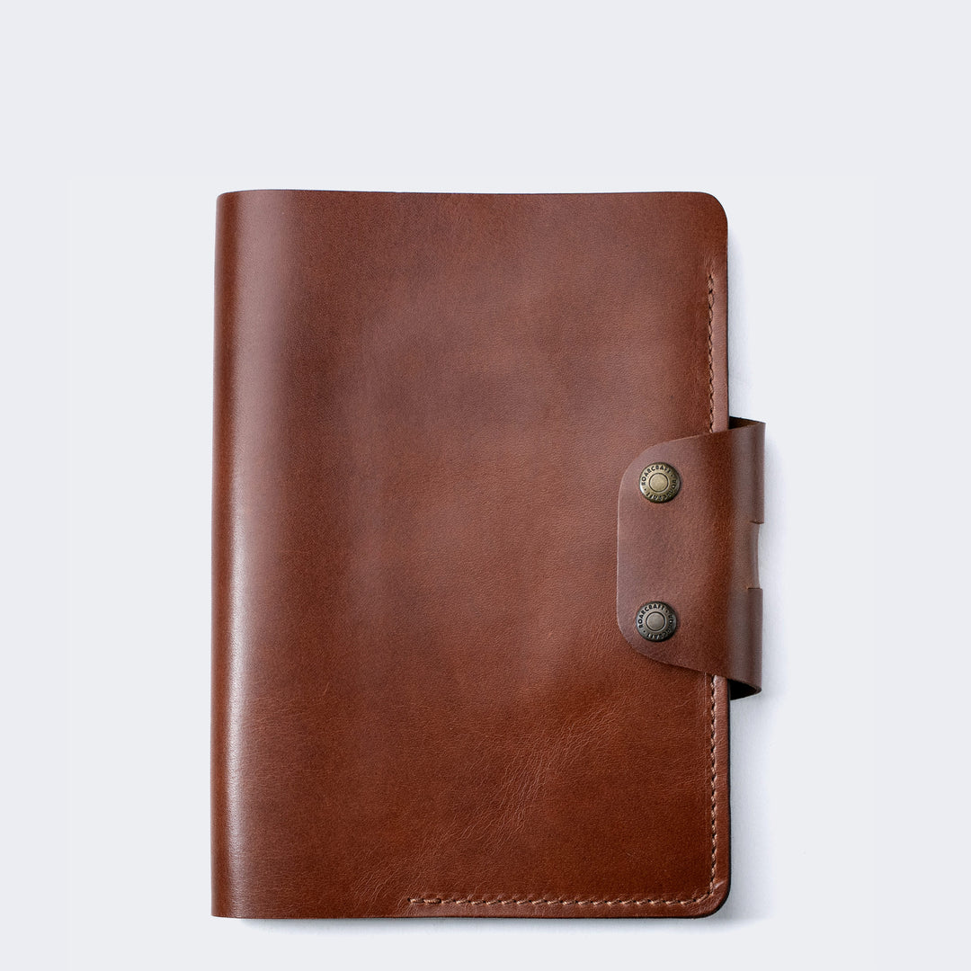 Hemingway A5 Notebook Organizer Leather Case Brown