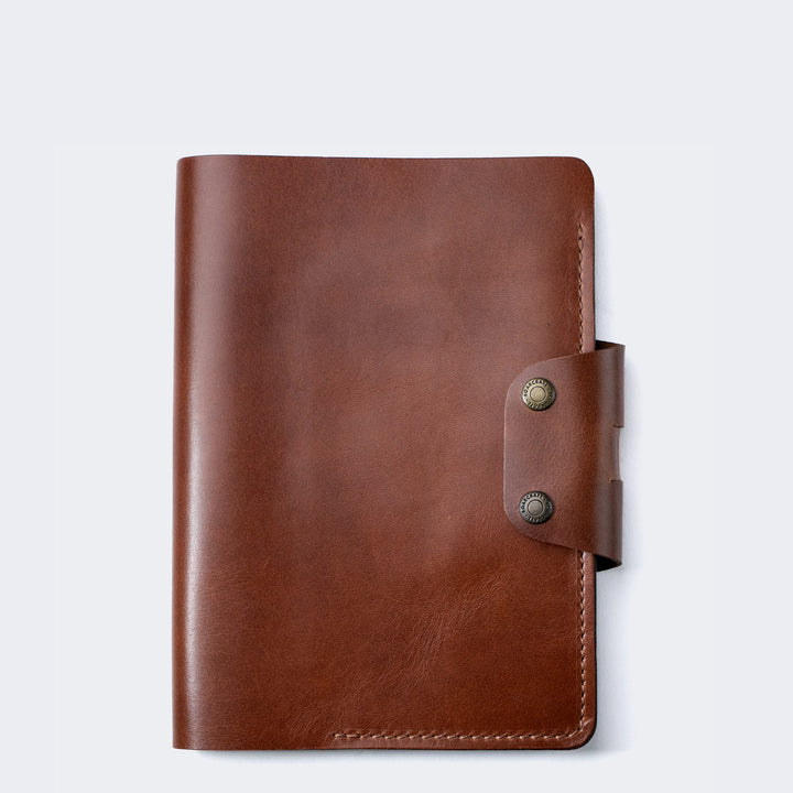 Hemingway A5 Notebook Organizer Leather Case Brown