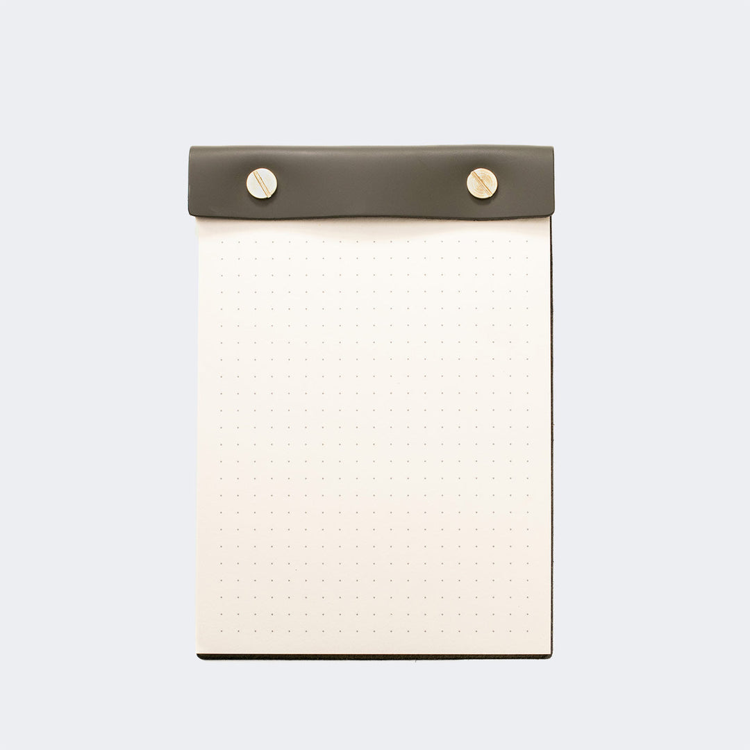 Leather A6 Notepad Olive
