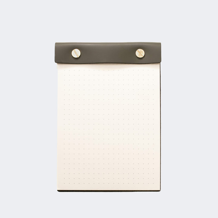 Leather A6 Notepad Olive