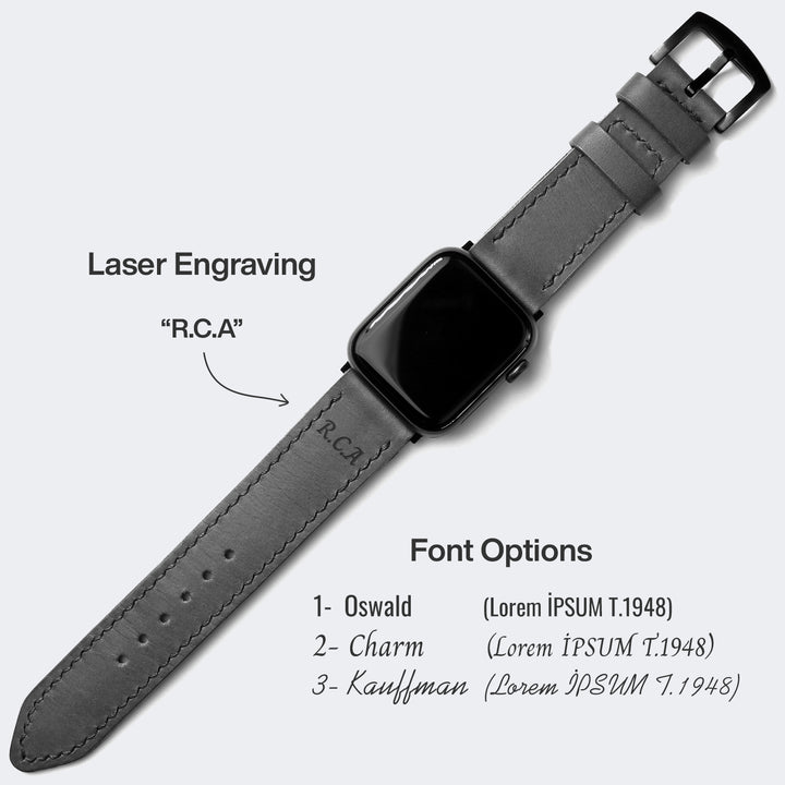 Custom Made Apple Watch Strap - Dark Beige