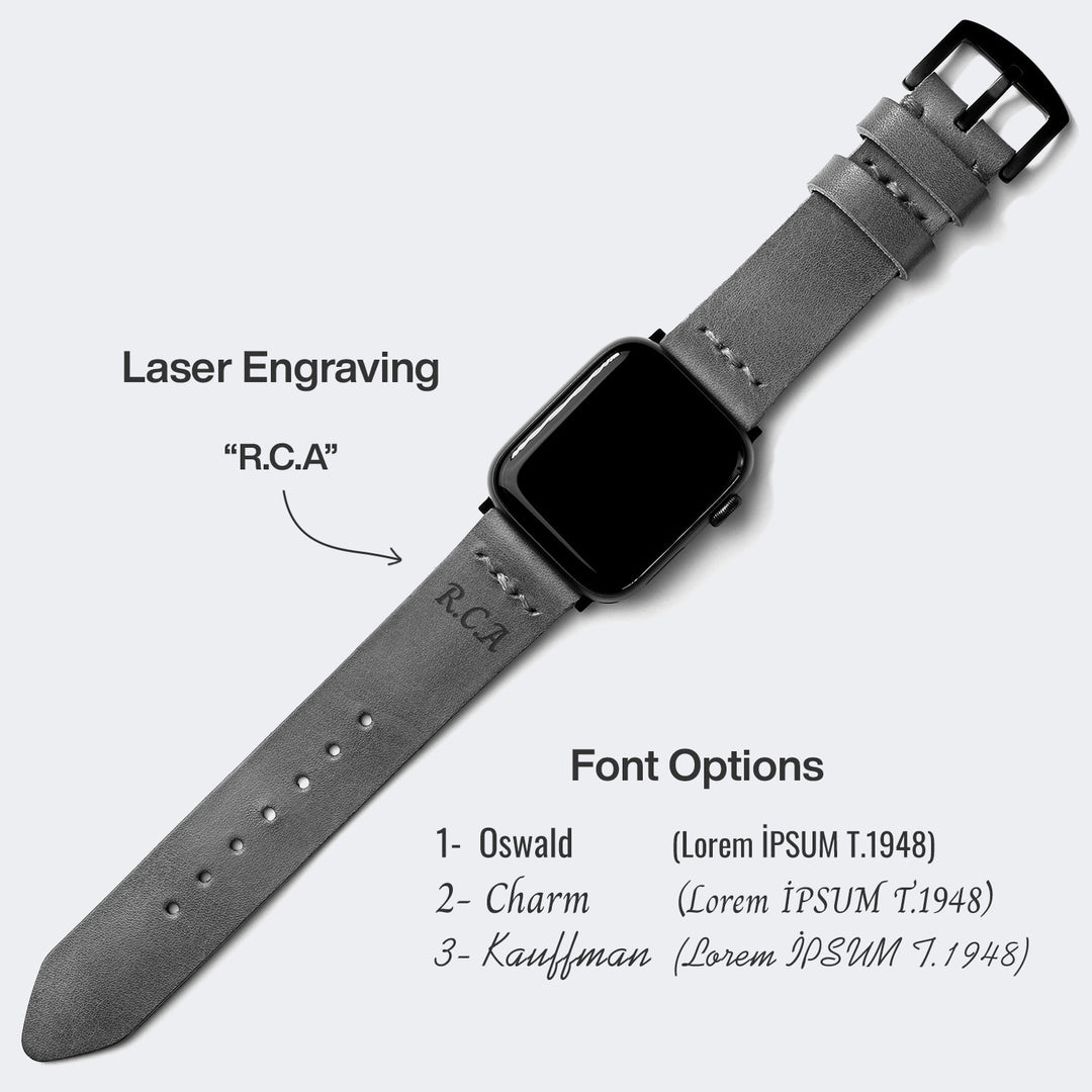 Apple Watch Leather Band - Forest Green