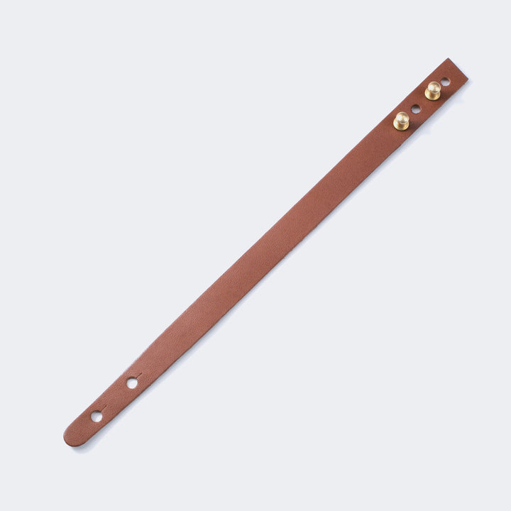 Adjustable Minimalist Thin Leather Bracelet Mocha