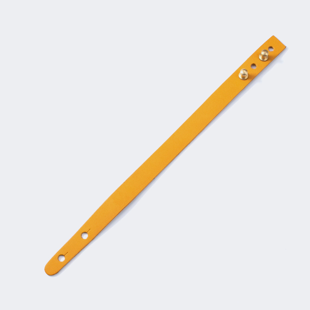 Adjustable Minimalist Thin Leather Bracelet Sunflower