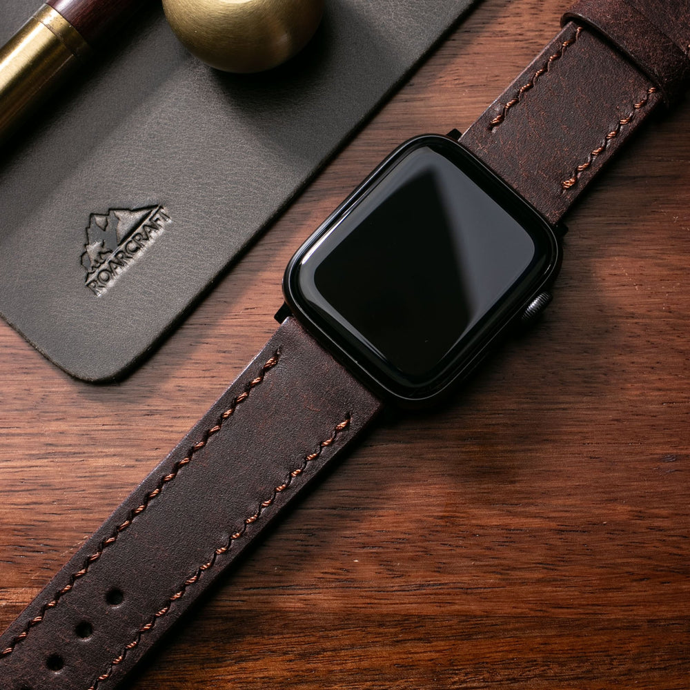 Custom Made Apple Watch Strap - Rustic Brown Pueblo