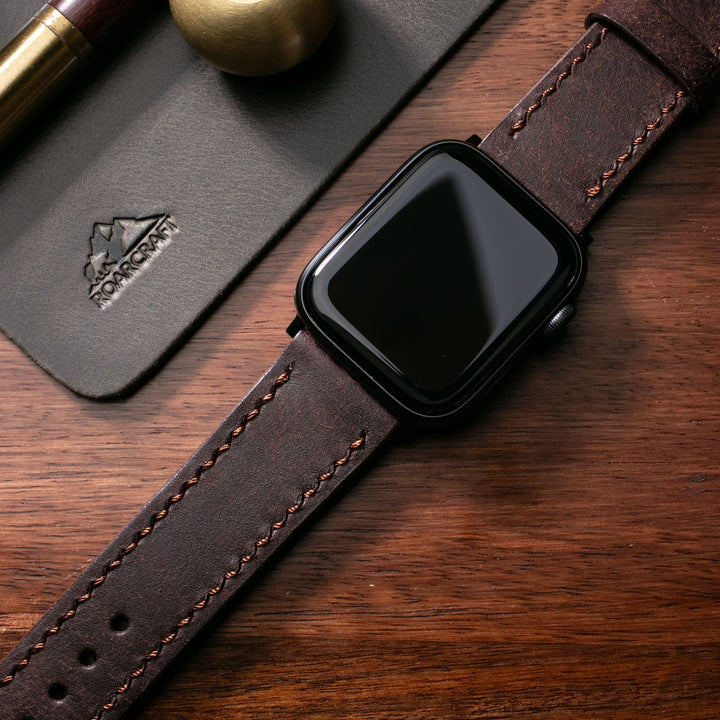 Custom Made Apple Watch Strap - Rustic Brown Pueblo