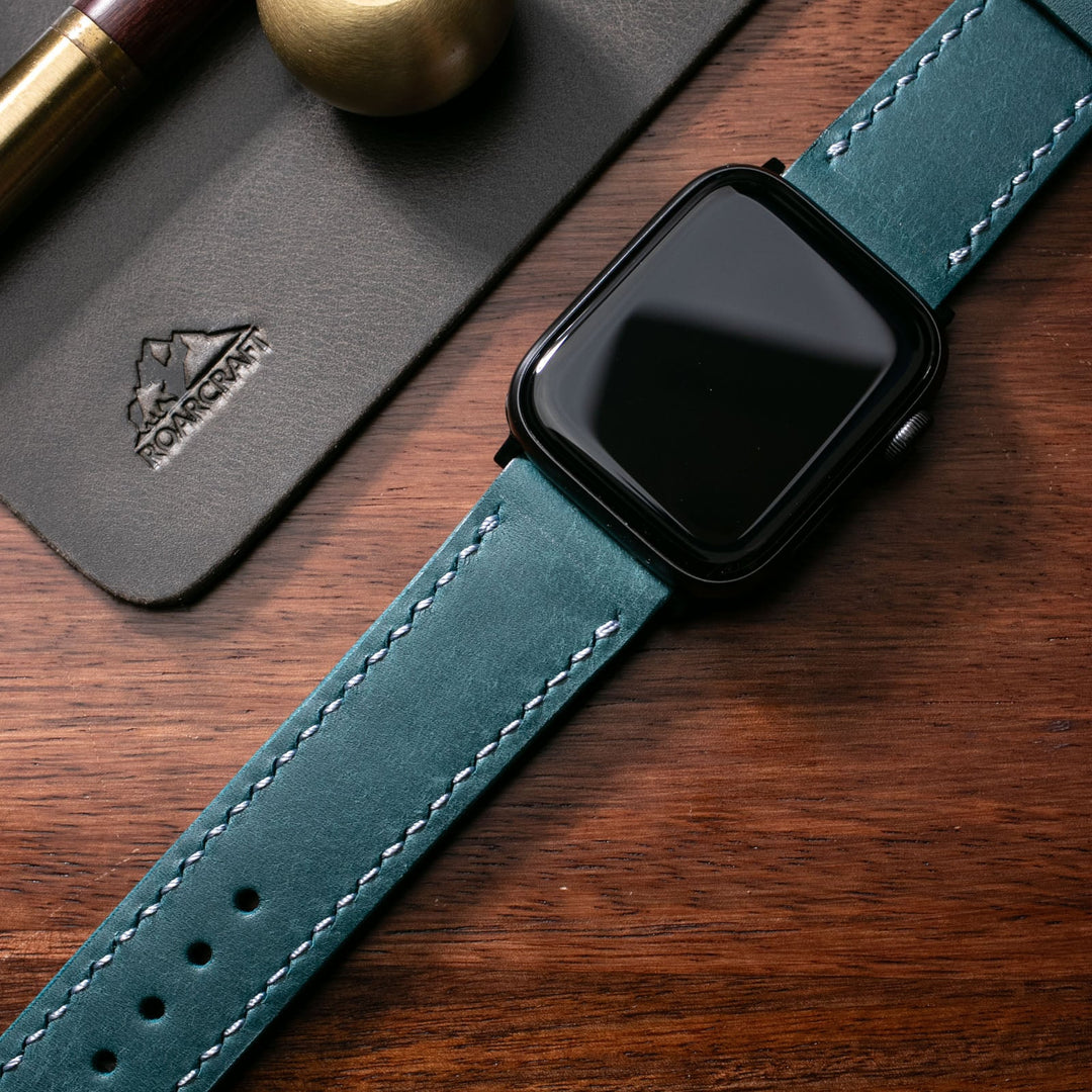 Custom Made Apple Watch Strap - Dusk Blue Pueblo