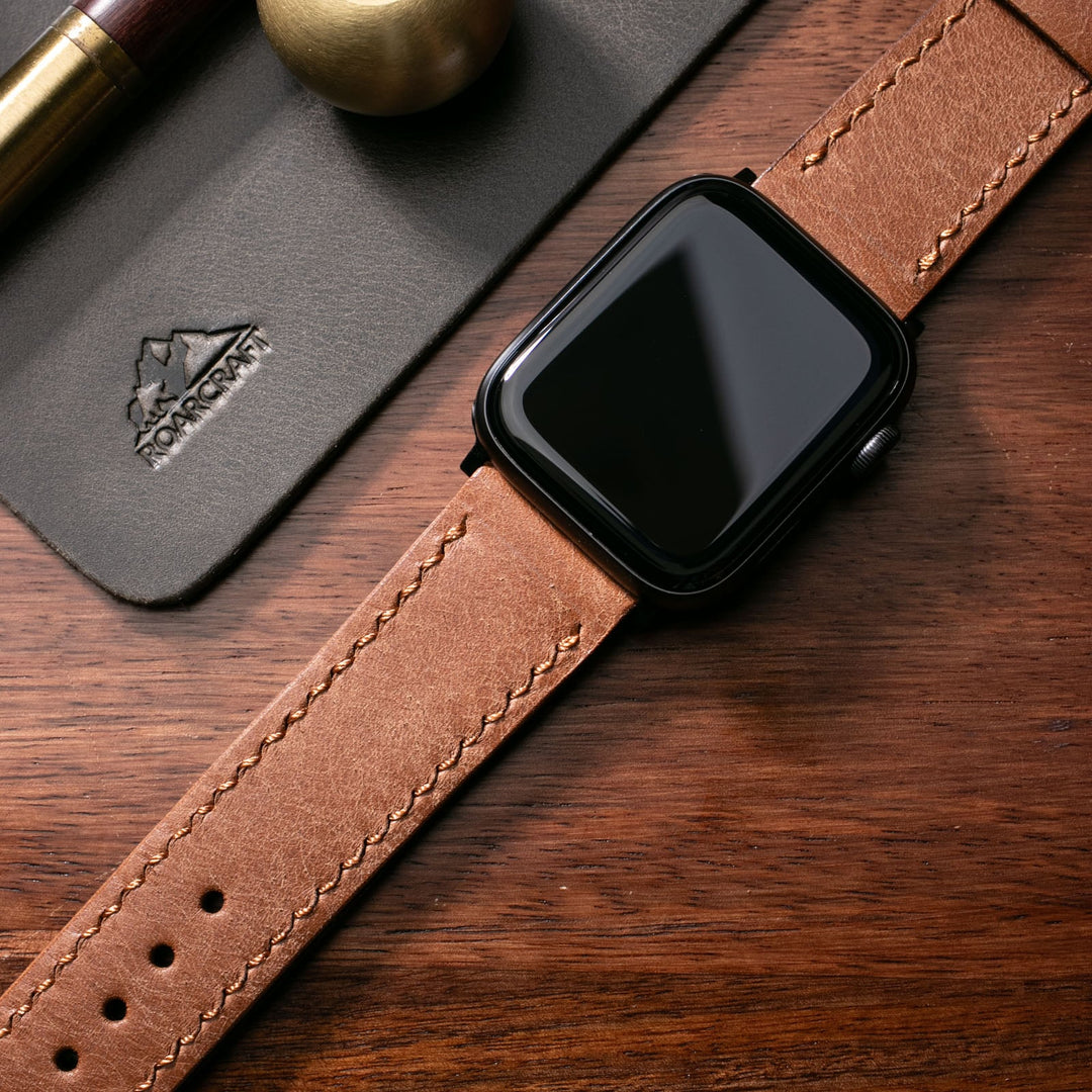 Custom Made Leather Watch Strap - Hazelnut Pueblo