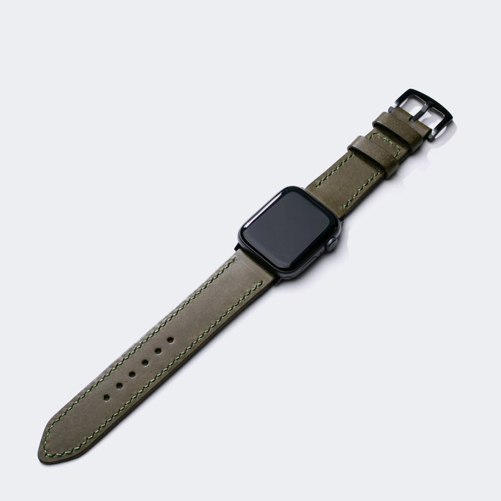 Custom Made Apple Watch Strap - Olive Green Pueblo