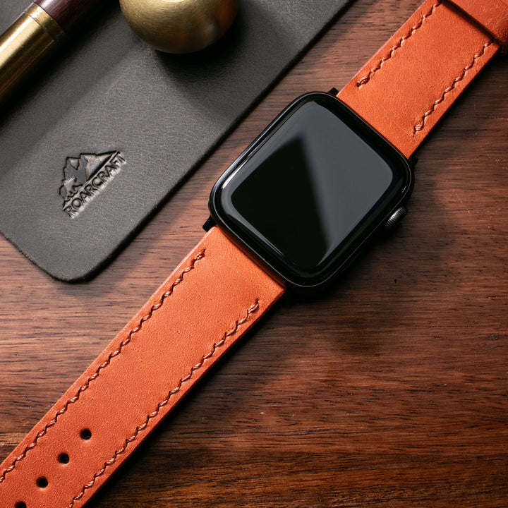 Custom Made Apple Watch Strap - Orange Pueblo