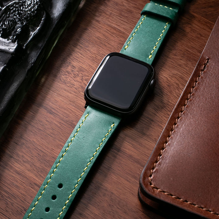 Custom Made Apple Watch Strap - Smooth Teal Pueblo