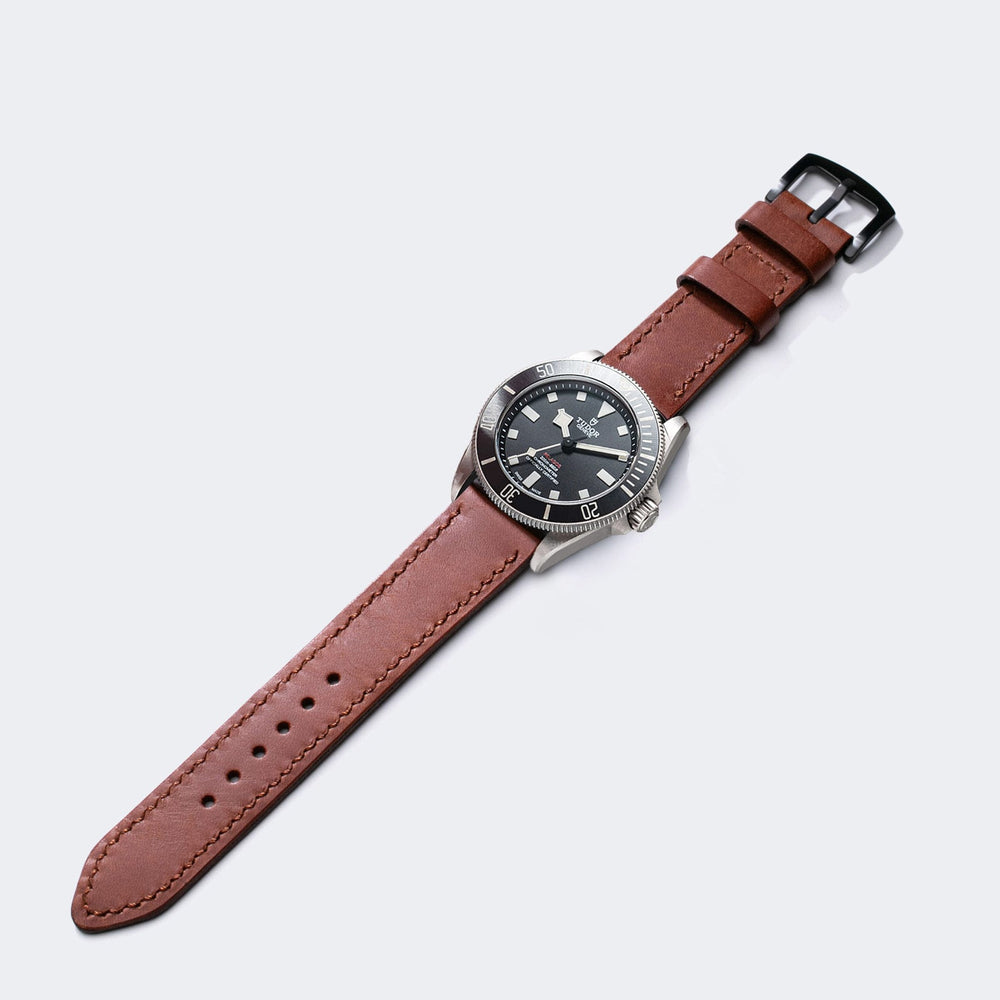 Custom Made Leather Watch Strap - Chocolate Pueblo