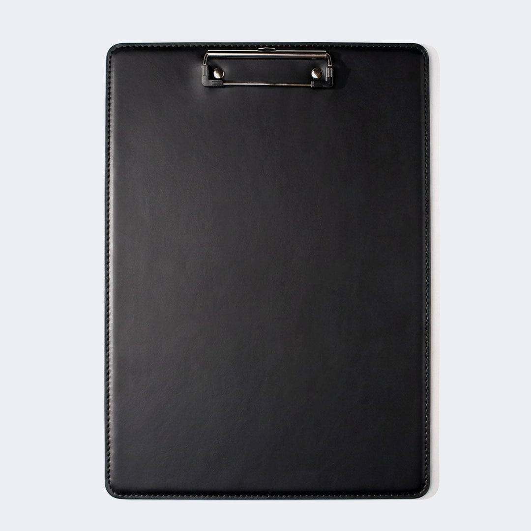 Leather A4 Clipboard Black