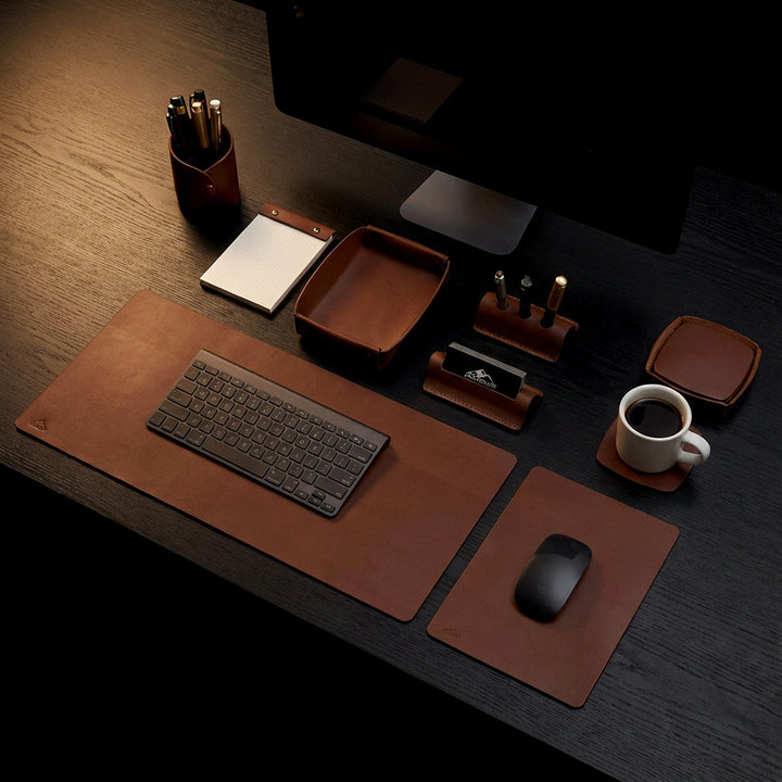 All-In Leather Office Desk Set