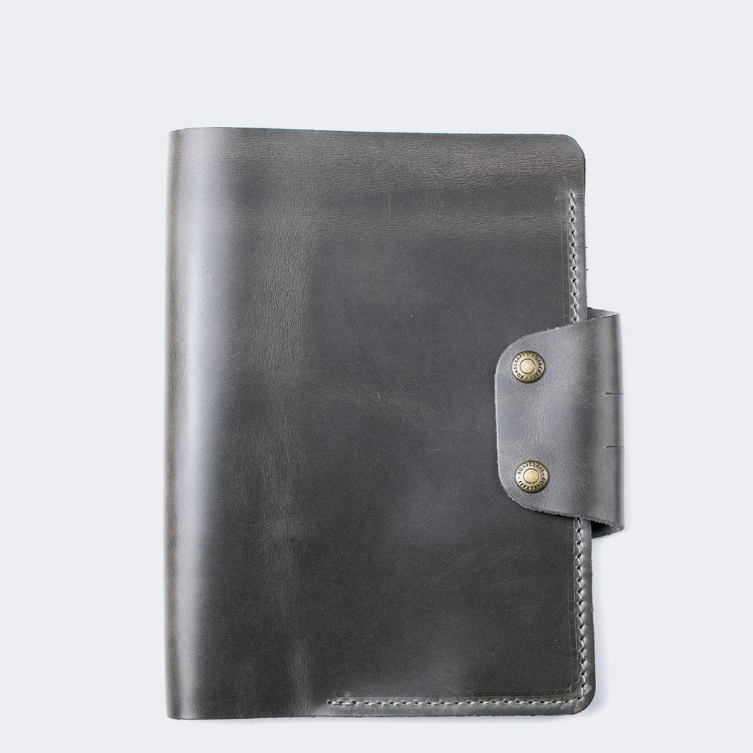 Hemingway A5 Notebook Organizer Leather Case Gray