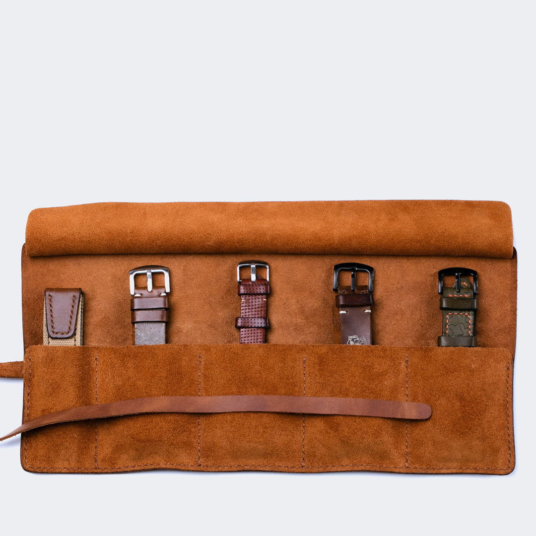 Leather Travel Watch Roll