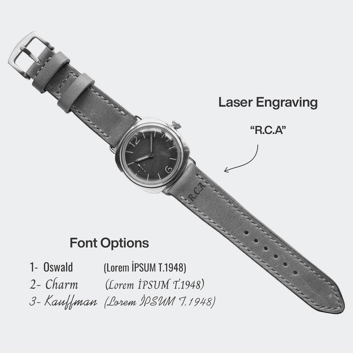 Custom Made VegTan Leather Watch Strap - Sunflower
