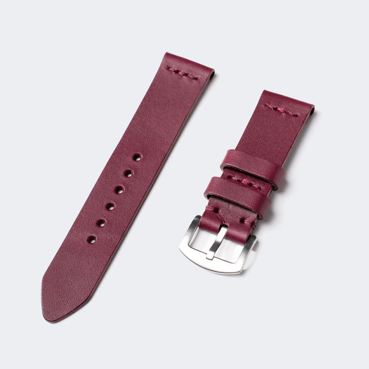 Leather Watch Strap - Plum