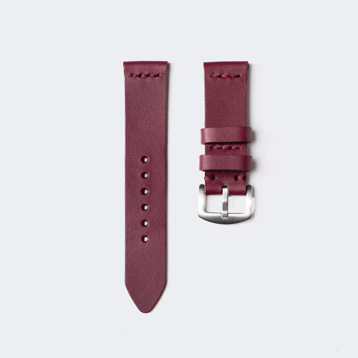 Leather Watch Strap - Plum
