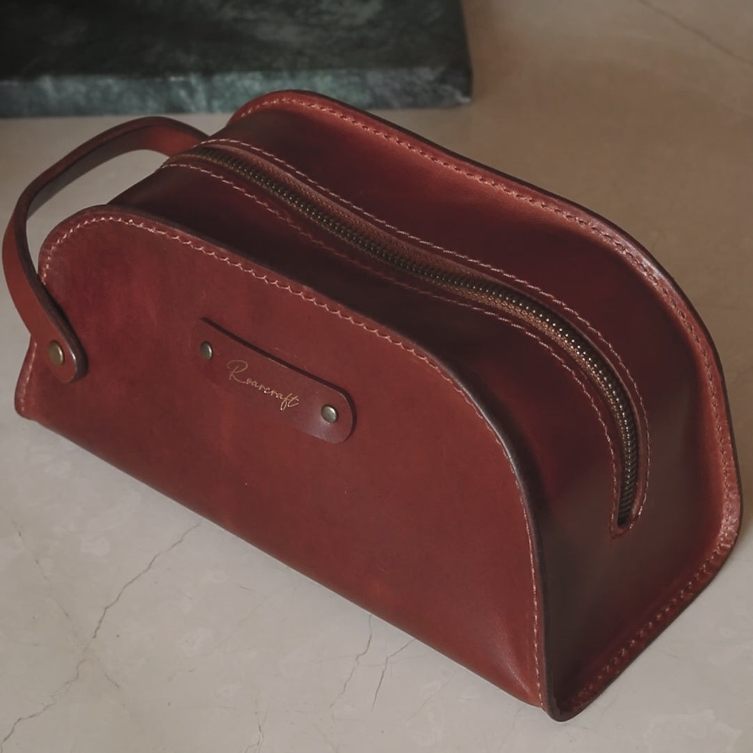Leather Dopp Kit - Toiletry Bag