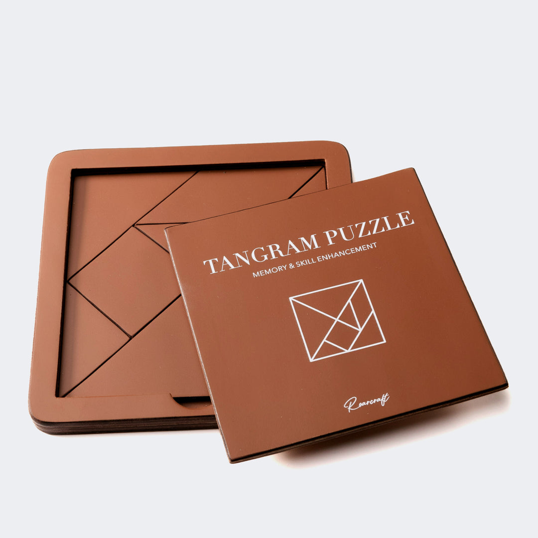 Leather Tangram Puzzle Set