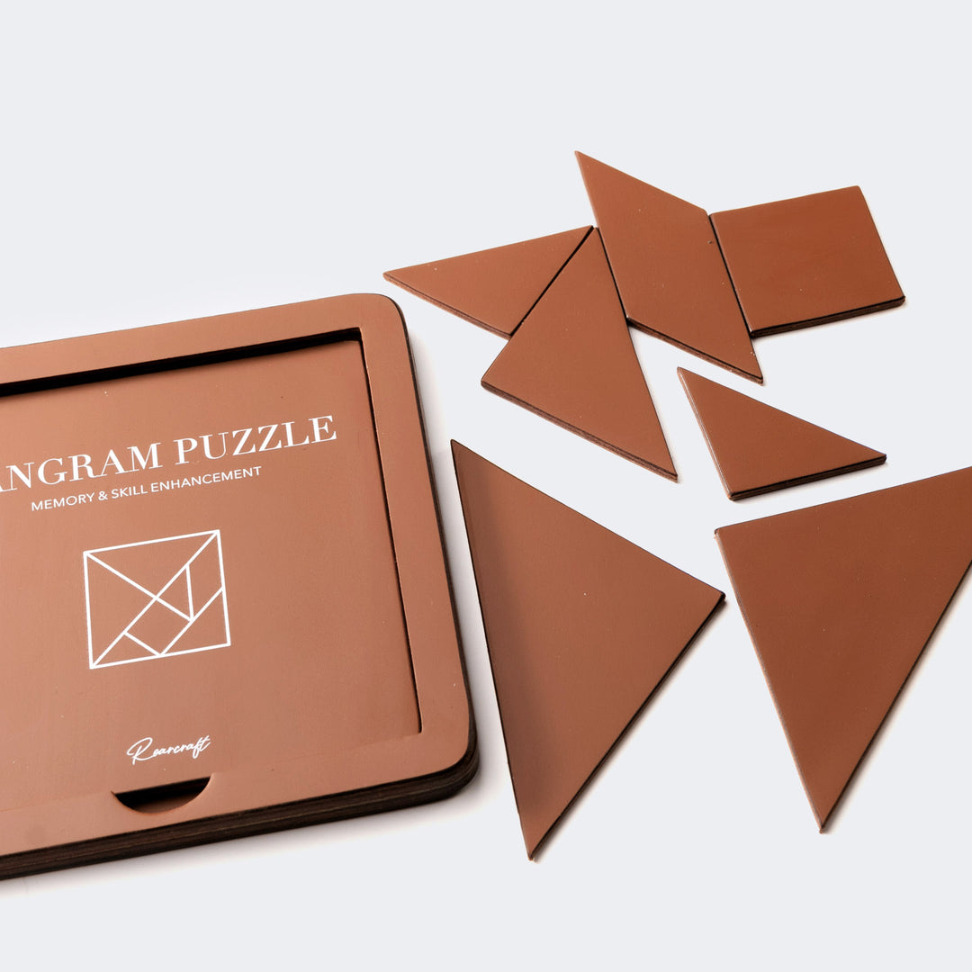 Leather Tangram Puzzle Set