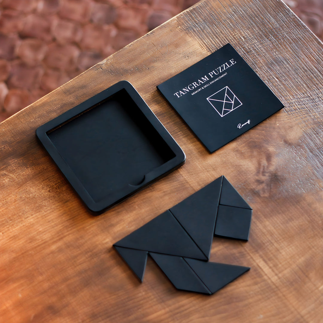 Leather Tangram Puzzle Set