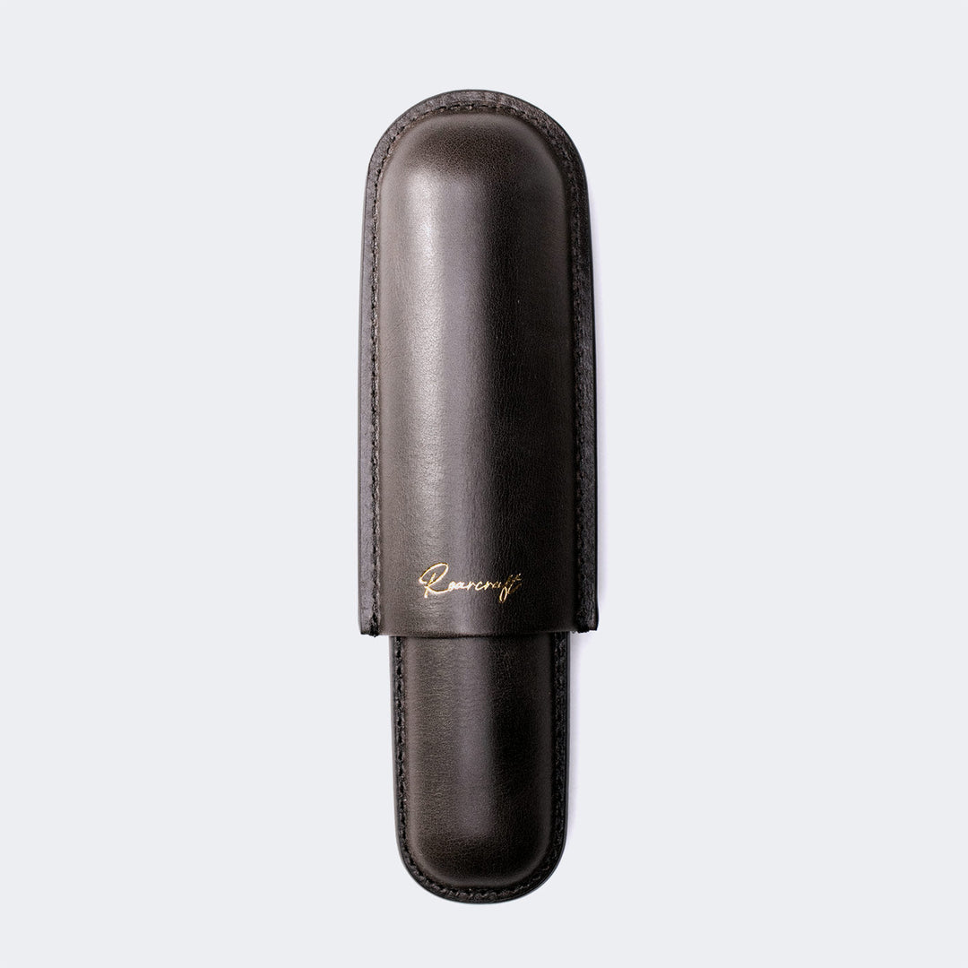Leather Cigar Case for 1 - Coal