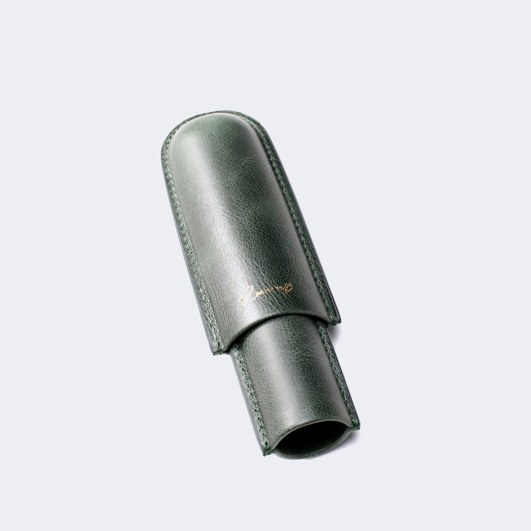 Leather Cigar Case for 1 - Emerald