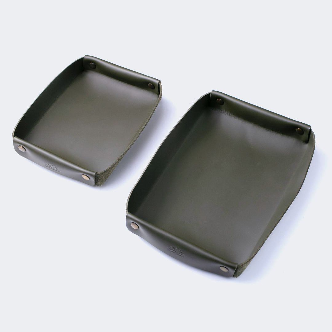 Leather Valet Tray Olive