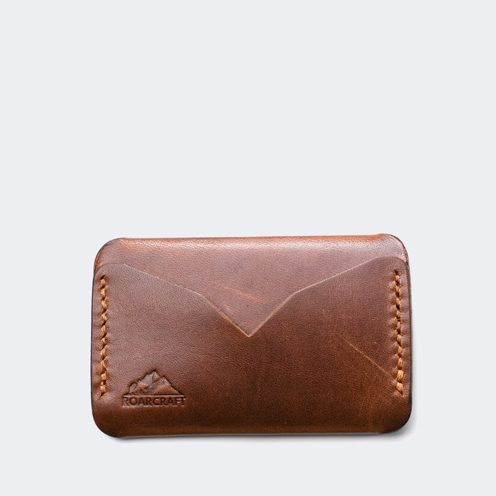 Leather Mini Card Holder - Troya Brown