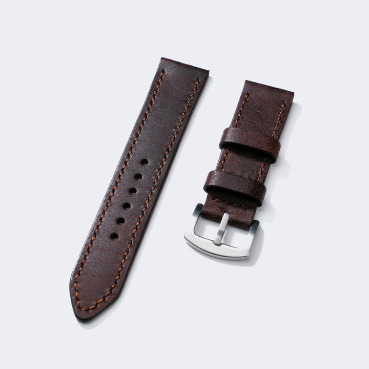 Custom Made Leather Watch Strap - Rustic Brown Pueblo