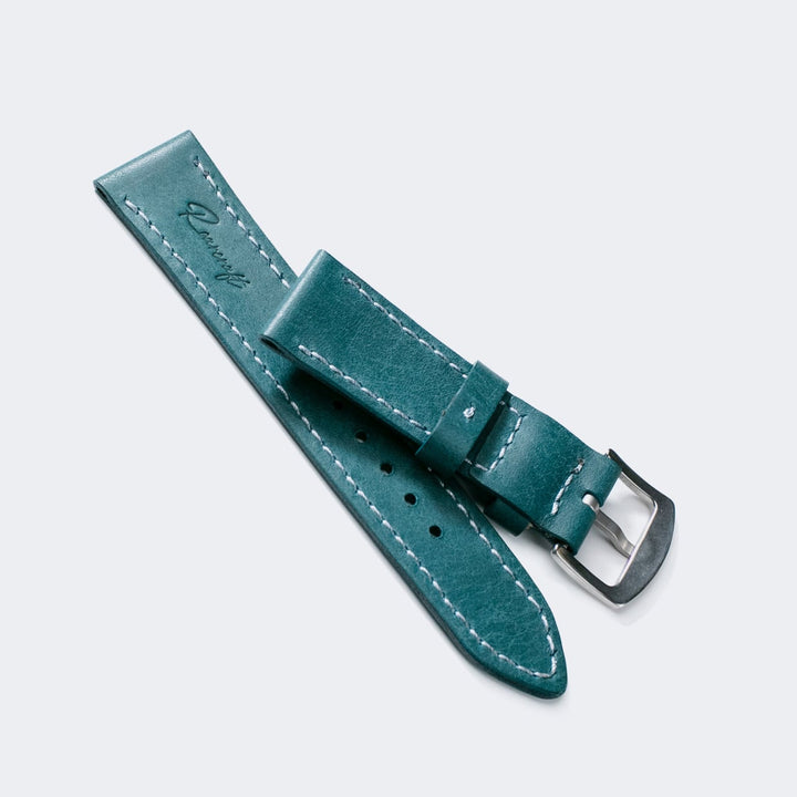 Custom Made Leather Watch Strap - Dusk Blue Pueblo