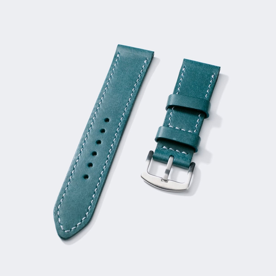 Custom Made Leather Watch Strap - Dusk Blue Pueblo