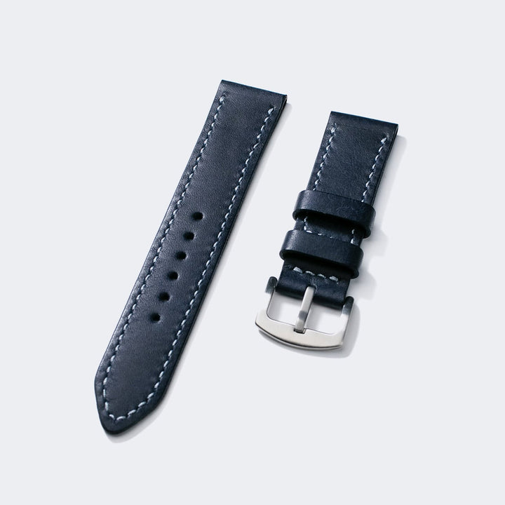 Custom Made Leather Watch Strap - Space Blue Pueblo