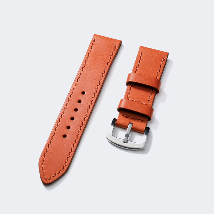 Custom Made Leather Watch Strap - Orange Pueblo